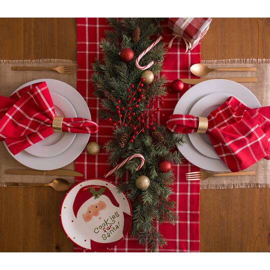 DII® Holly Berry Plaid Napkin Set, 6ct.
